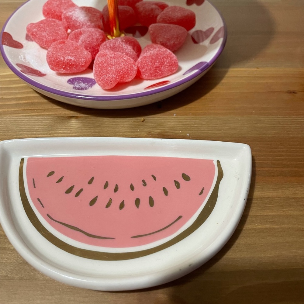 Watermelon ceramic jewelry tray
